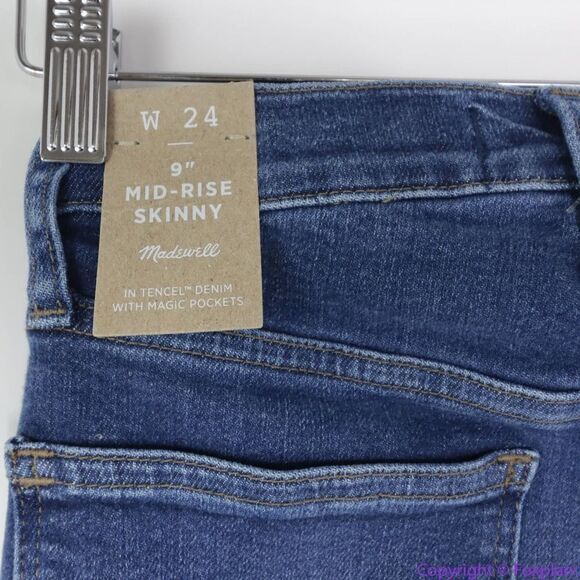 NEW Madewell 9" Mid-Rise‎ Skinny Jeans in Orland Wash: TENCEL™ Denim 24 - Picture 16 of 16